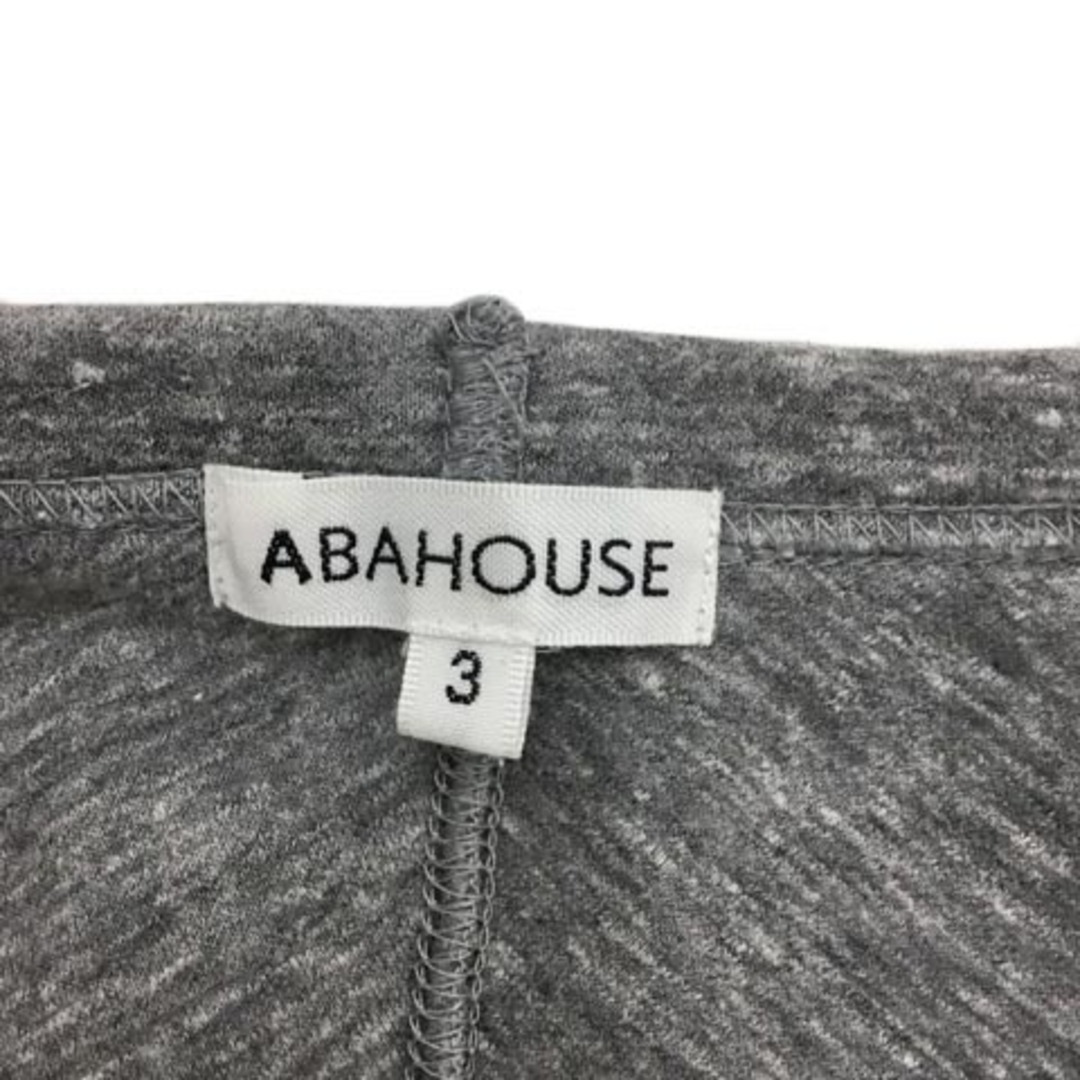 ABAHOUSE(アバハウス)のアバハウス トレーナー スウェット プルオーバー 杢 半袖 3 グレー メンズのトップス(Tシャツ/カットソー(半袖/袖なし))の商品写真