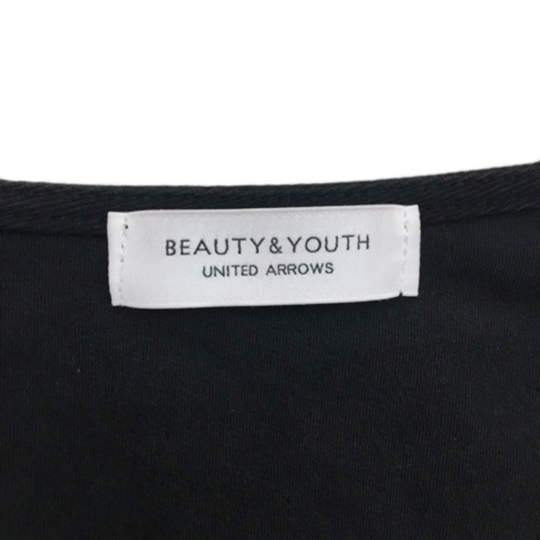 BEAUTY&YOUTH UNITED ARROWS(ビューティアンドユースユナイテッドアローズ)のB&Y ユナイテッドアローズ ビューティー&ユース ワンピース 膝丈 無地 黒 レディースのワンピース(ひざ丈ワンピース)の商品写真