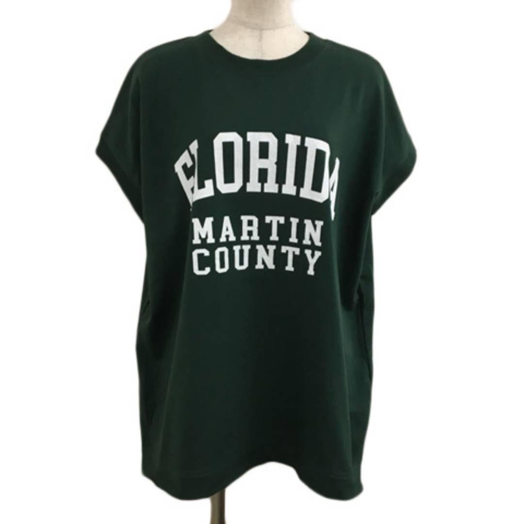 レイカズン カットソー Tシャツ プルオーバー プリント ロゴ 半袖 F 緑 レディースのトップス(カットソー(半袖/袖なし))の商品写真