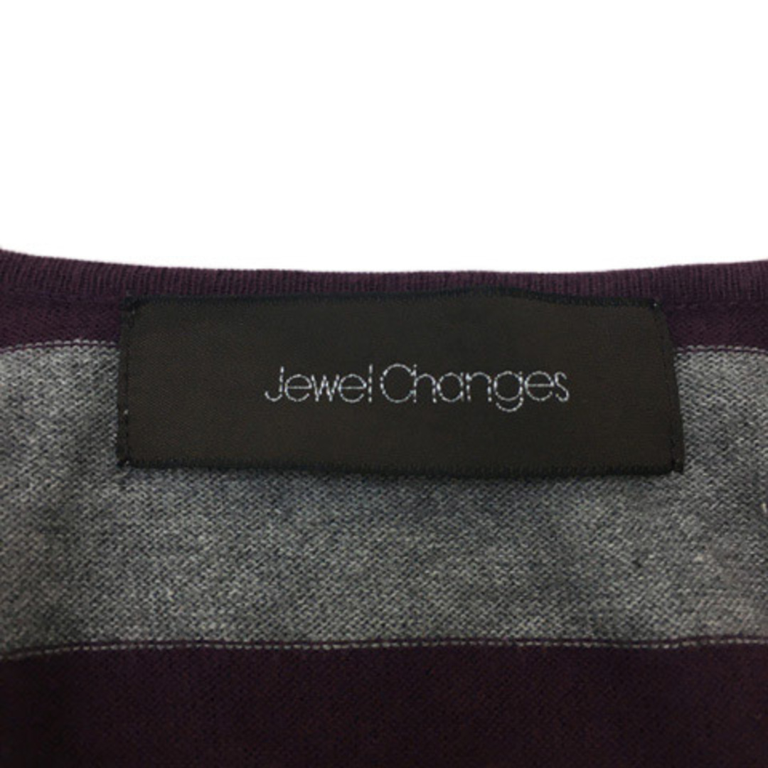 Jewel Changes(ジュエルチェンジズ)のジュエルチェンジズ アローズ チュニック ワンピース ボーダー 半袖 グレー レディースのトップス(チュニック)の商品写真