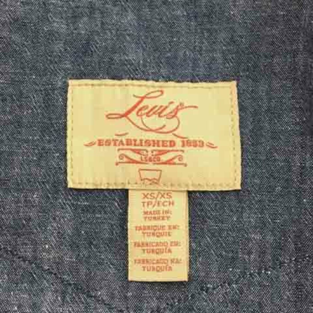 Levi's(リーバイス)のリーバイス ワンピース シャツワンピース ミニ リボン 無地 半袖 XS 紺 レディースのワンピース(ミニワンピース)の商品写真
