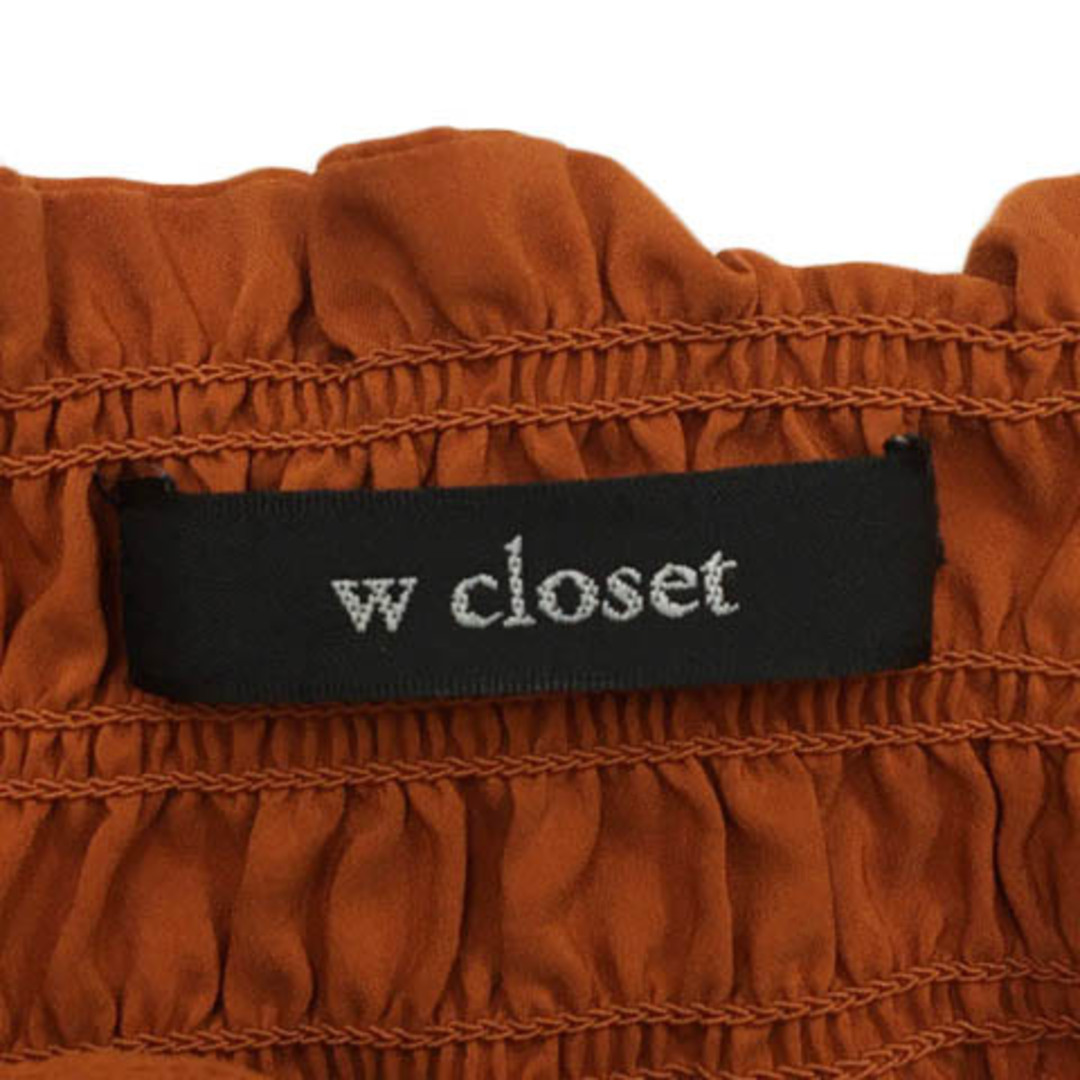 w closet(ダブルクローゼット)のダブルクローゼット カットソー ブラウス 七分袖 F オレンジ テラコッタ レディースのトップス(その他)の商品写真