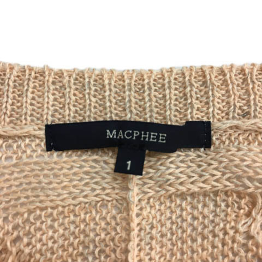 MACPHEE(マカフィー)のマカフィー トゥモローランド チュニック セーター ニット 七分袖 1 ピンク レディースのトップス(ニット/セーター)の商品写真