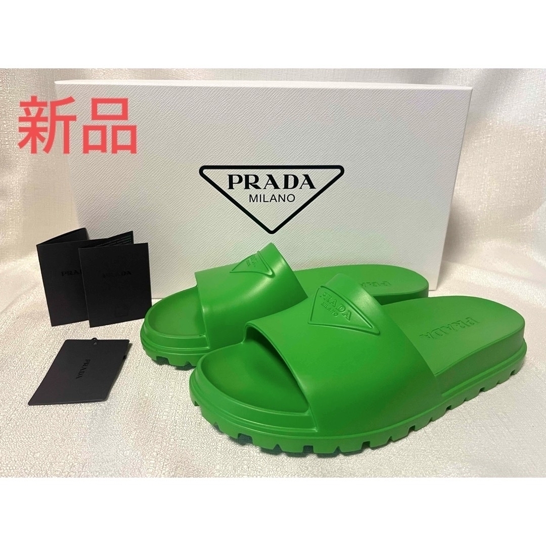 PRADA(プラダ)の【新品】PRADAプラダ　ラバースライドサンダル　サイズ6/25㎝ メンズの靴/シューズ(サンダル)の商品写真