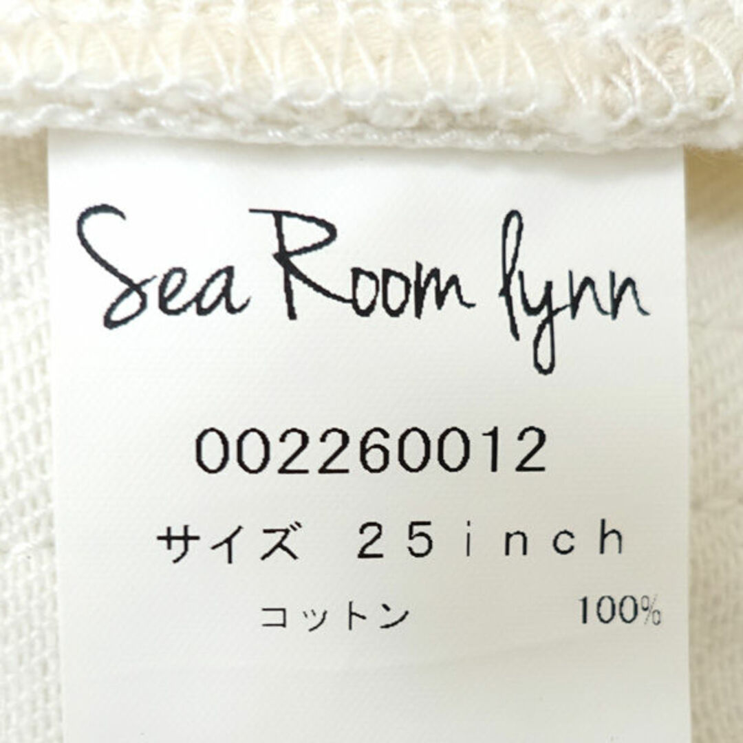 Sea Room lynn / シールームリン ◆デニムパンツ/ストレート/切りっぱなし/ホワイト/25インチ 002260012 【レディース/ガールズ/LADY/女性/婦人】 【古着】 レディースファッション【中古】 [0220486056] レディースのパンツ(ショートパンツ)の商品写真