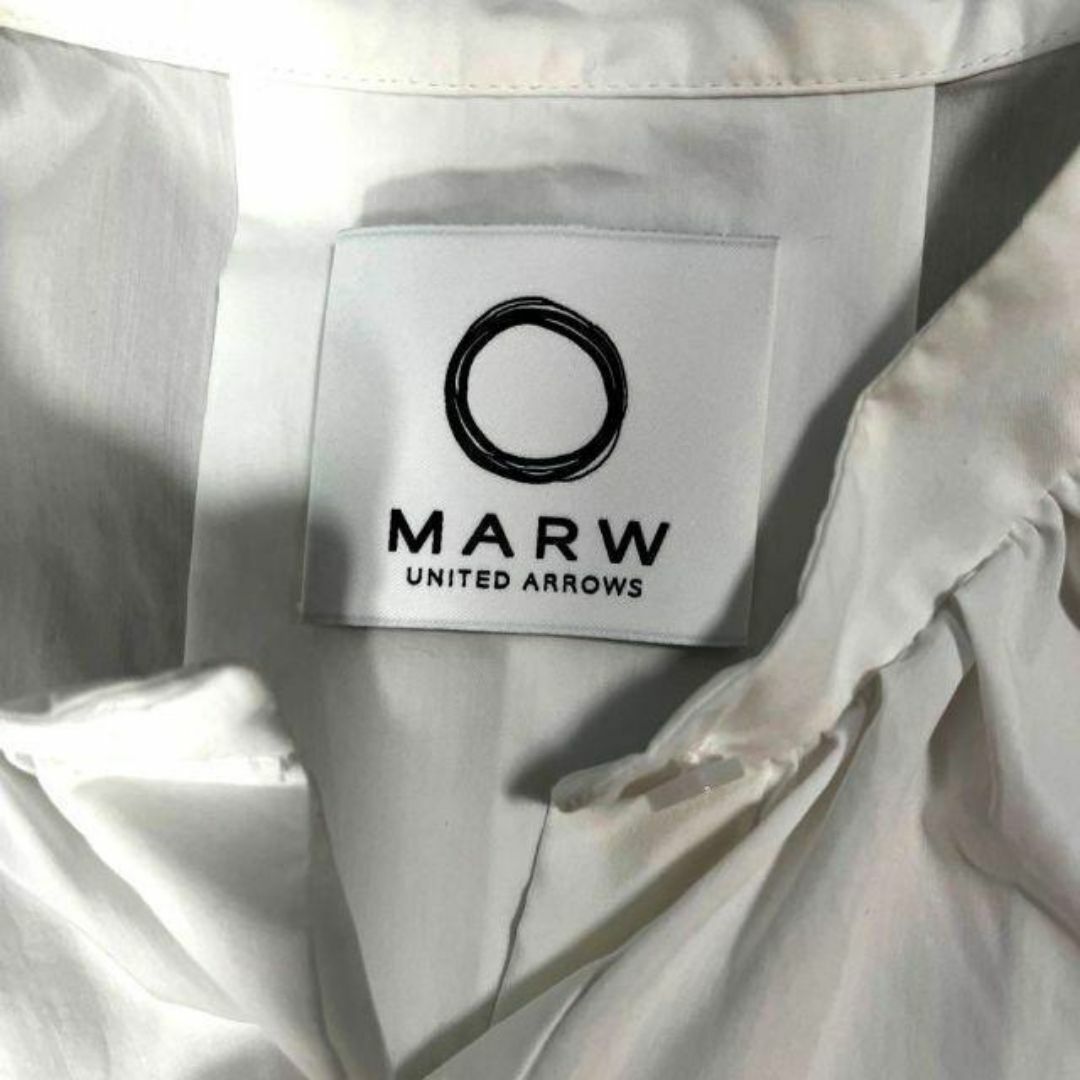 UNITED ARROWS(ユナイテッドアローズ)の未使用級　MARW UNITED ARROWS シャツワンピース ホワイト　白 レディースのワンピース(ロングワンピース/マキシワンピース)の商品写真