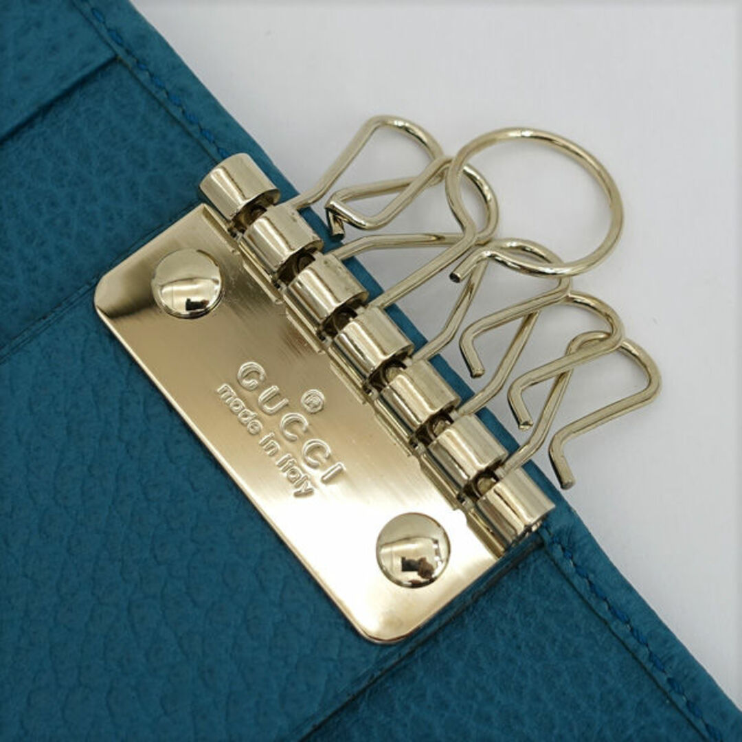 Gucci(グッチ)のGUCCI / グッチ ◆6連キーケース ブルー レザー 354499 【KEY/キー/鍵】 ブランド【中古】 [0220488475] レディースのファッション小物(キーケース)の商品写真