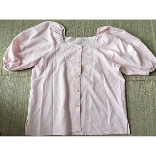 ハニーズ(HONEYS)のレディース　半袖シャツ　ピンク　ボーダー(Tシャツ(半袖/袖なし))