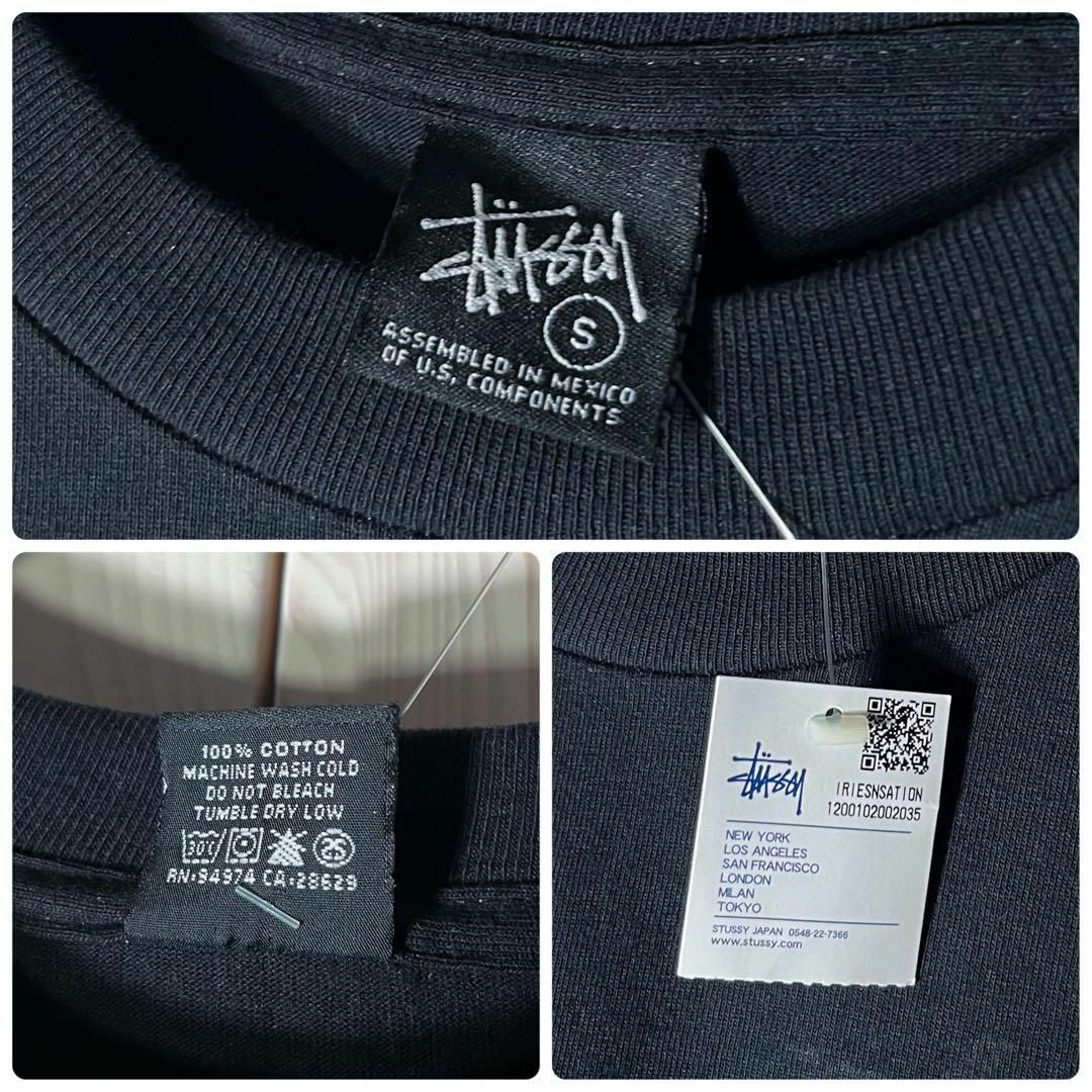 STUSSY(ステューシー)の【新品 復刻 S】ステューシー 両面ロゴ アイリー ラスタ Tシャツ 黒 即完売 メンズのトップス(Tシャツ/カットソー(半袖/袖なし))の商品写真