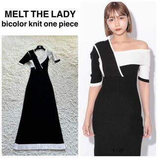 MELT THE LADY / bicolor knit one piece(ロングワンピース/マキシワンピース)