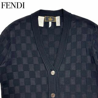 フェンディ(FENDI)のフェンディ カーディガン 羽織り トップス 洋服 メンズ レディース ブラック(カーディガン)