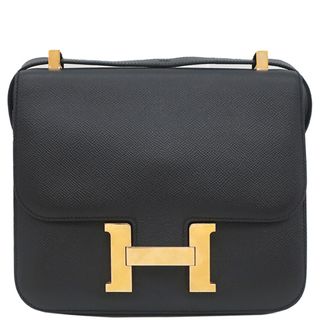 エルメス(Hermes)のエルメス HERMES ショルダーバッグ コンスタンス 24 ヴォーエプソン ブラック ゴールド金具 黒  A刻印 【箱】【中古】(ショルダーバッグ)