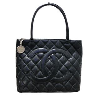 シャネル(CHANEL)の　シャネル CHANEL 復刻トート A01804 ブラック/SV金具 キャビアスキン レディース トートバッグ(トートバッグ)