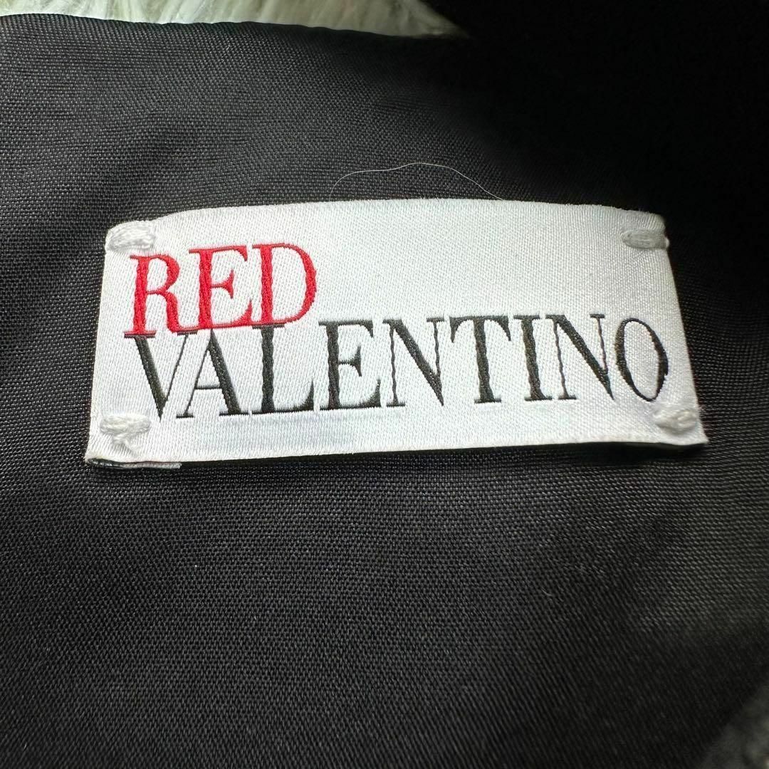 RED VALENTINO(レッドヴァレンティノ)のレッドヴァレンティノ　フラワーレオパード　膝丈ワンピース　ドレス　Lサイズ レディースのワンピース(ひざ丈ワンピース)の商品写真