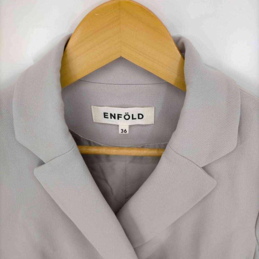 ENFOLD(エンフォルド)のENFOLD(エンフォルド) ダブルクロスフレアコート レディース アウター レディースのジャケット/アウター(チェスターコート)の商品写真