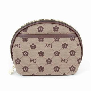 MARY QUANT - 美品『USED』 MARY QUANT マリークヮント ラウンド型 ポーチ キャンバス ブラウン【中古】