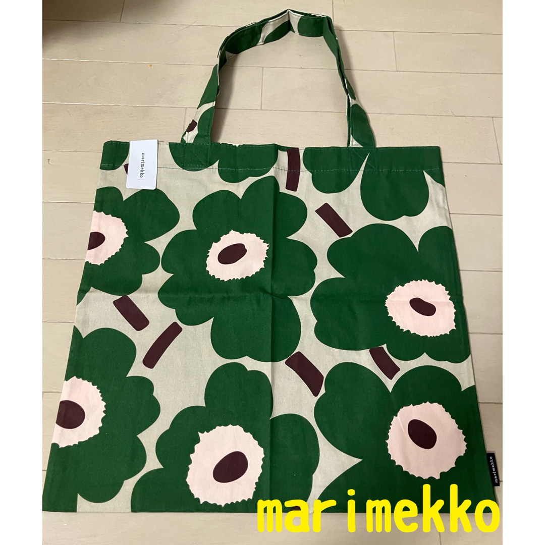 marimekko(マリメッコ)の新品　marimekko マリメッコ　トートバッグ　グリーン　エコバッグ　緑 レディースのバッグ(トートバッグ)の商品写真