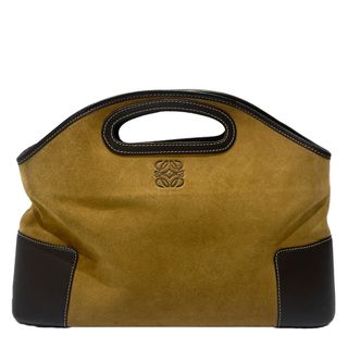 ロエベ(LOEWE)のLOEWE ハンドバッグ アナグラム くり手デザイン ヴィンテージ スエード レザー(ハンドバッグ)