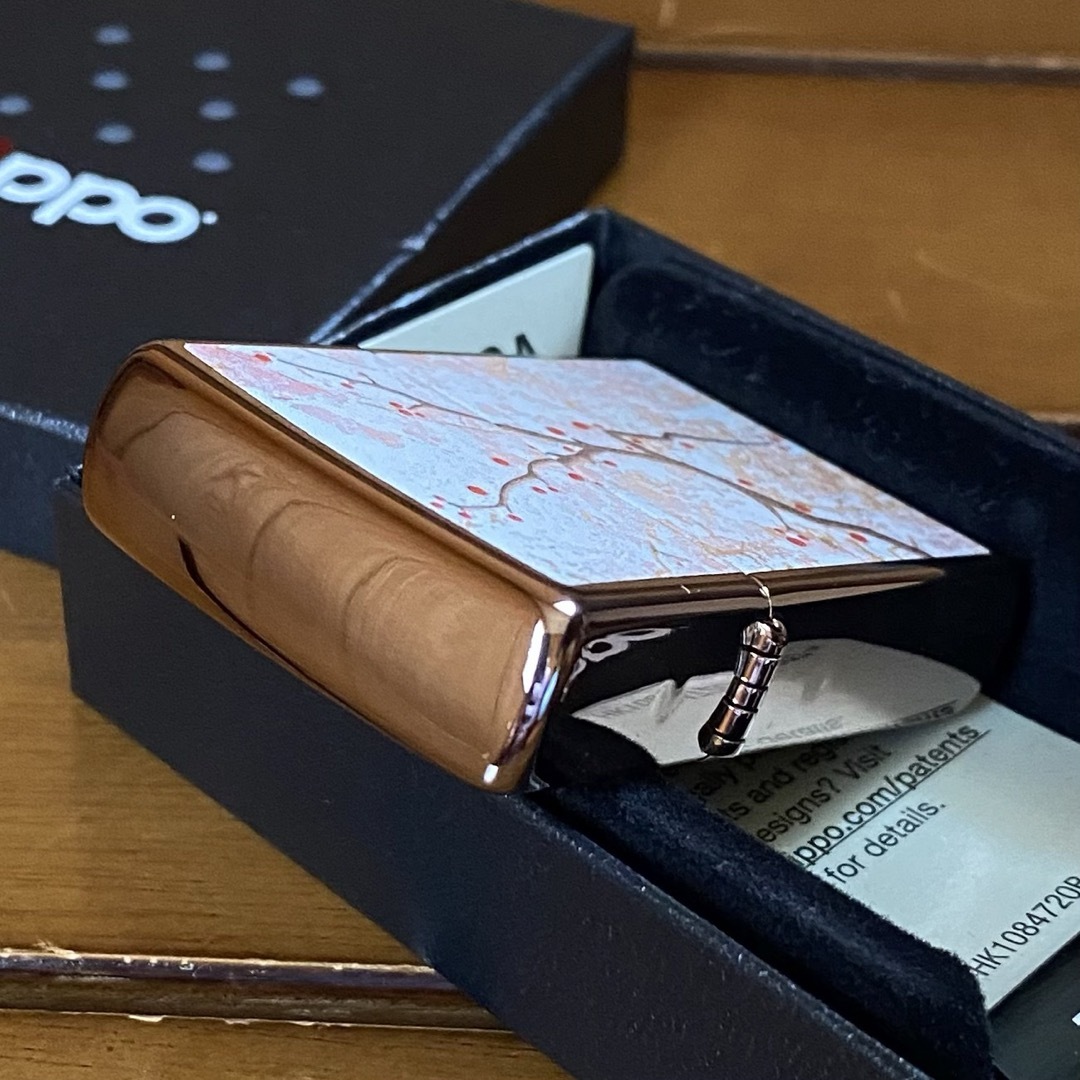 ZIPPO(ジッポー)のZIPPO USA 桜の木 ローズゴールド 和柄 ジッポー 新品 オイルライター メンズのファッション小物(タバコグッズ)の商品写真