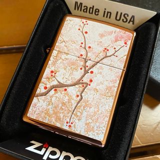 ジッポー(ZIPPO)のZIPPO USA 桜の木 ローズゴールド 和柄 ジッポー 新品 オイルライター(タバコグッズ)