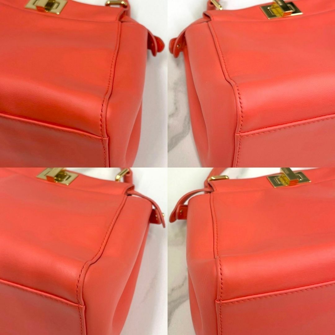 FENDI - 美品☆ フェンディ ピーカブー ミニ オレンジ 2way FENDI - 美品☆ フェンディ ピーカブー ミニ オレンジ 2way