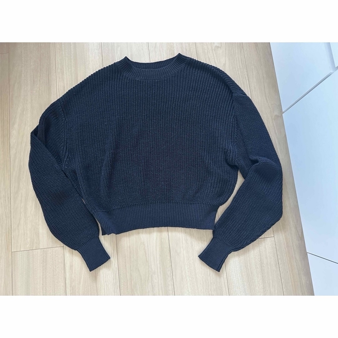 L'Appartement DEUXIEME CLASSE(アパルトモンドゥーズィエムクラス)の美品！L'Appartement Linen Boys Knit ネイビー レディースのトップス(ニット/セーター)の商品写真