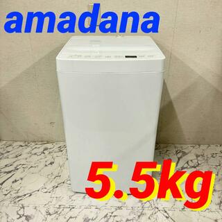 17722 一人暮らし洗濯機 amadana  2017年製 5.5kg(洗濯機)