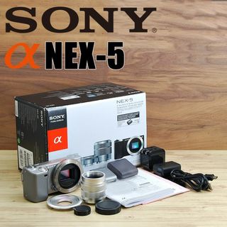 ソニー(SONY)のSONY α NEX-5 マニュアル単焦点レンズセット 1420万画素(ミラーレス一眼)