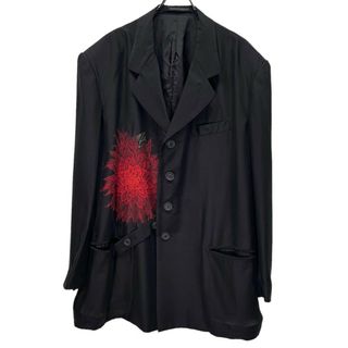 ヨウジヤマモトプールオム(Yohji Yamamoto POUR HOMME)のYohji Yamamoto Pour Homme 22SS シルクダリアプリント4Bベルトテーラードジャケット LOOK18 花 希少 レア 定価259,600円(テーラードジャケット)