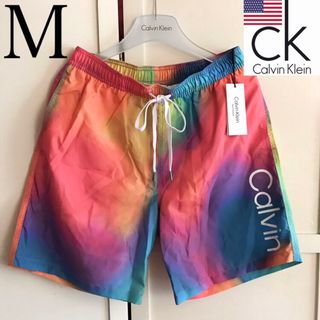 カルバンクライン(Calvin Klein)の【新品】カルバンクライン USA メンズ 水着 レインボー M 下着(水着)