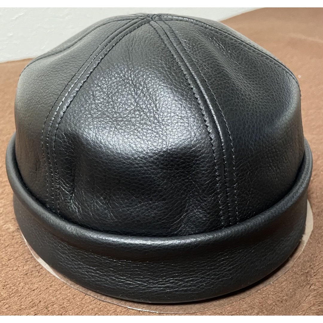 NEW YORK HAT(ニューヨークハット)のニューヨークハット 9295 ランバ サグ レザー ブラック メンズの帽子(その他)の商品写真