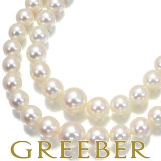 ミキモト(MIKIMOTO)のミキモト ネックレス パール アコヤ真珠 3.5-7.5mm グラデーション 2連 シルバー (ネックレス)