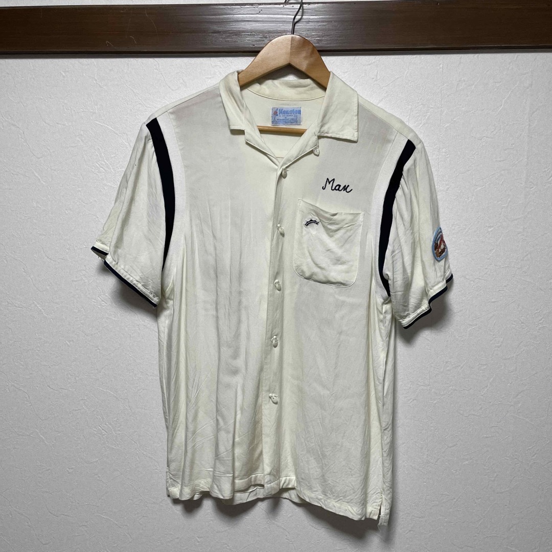 VINTAGE(ヴィンテージ)のHouston 70s〜80sヴィンテージ　ボウリングシャツ　M メンズのトップス(シャツ)の商品写真