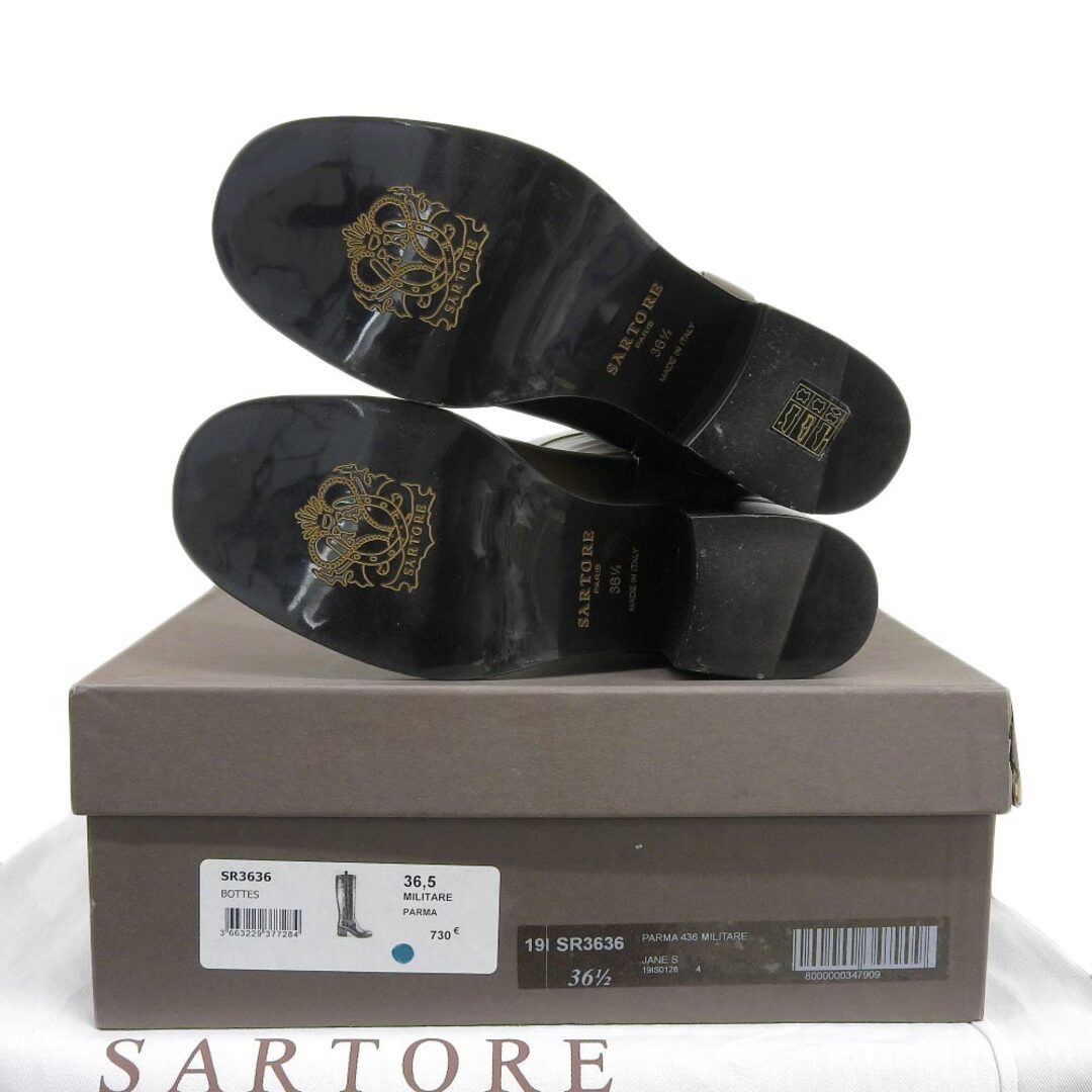 SARTORE(サルトル)のサルトル 未使用 SARTORE サルトル レザー ロングブーツ レディース ブラウン 36 1/2 36 1/2 レディースの靴/シューズ(その他)の商品写真