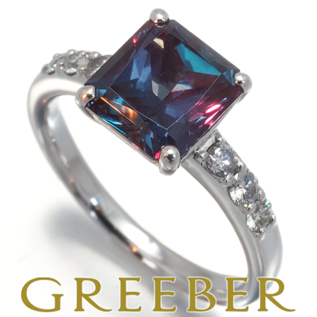 クレサンベール リング 再結晶アレキサンドライト 2.34ct ダイヤ クレサンベール リング 再結晶アレキサンドライト 2.34ct ダイヤ