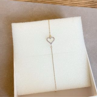 エテ(ete)のダイヤモンドハートブレスレット ゴールド14K 繊細 ハート tiffany 心(ネックレス)