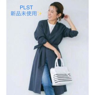 プラステ(PLST)の【新品未使用】 PLST　リネンブレンドポリカラーレスコート(スプリングコート)