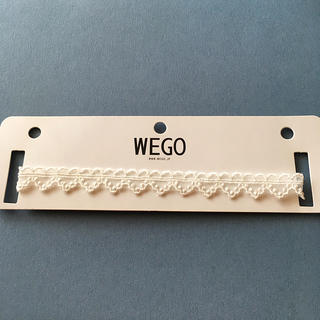 ウィゴー(WEGO)のお値下げ！チョーカー ハートの白レース(ネックレス)