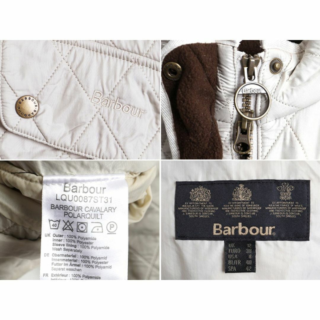 ■ Barbour キャバルリー ポーラー キルト ジャケット ( 12 レディース M 程) 古着 バブアー キルティング ジャンパー 3ワラント コート レディースのジャケット/アウター(ブルゾン)の商品写真