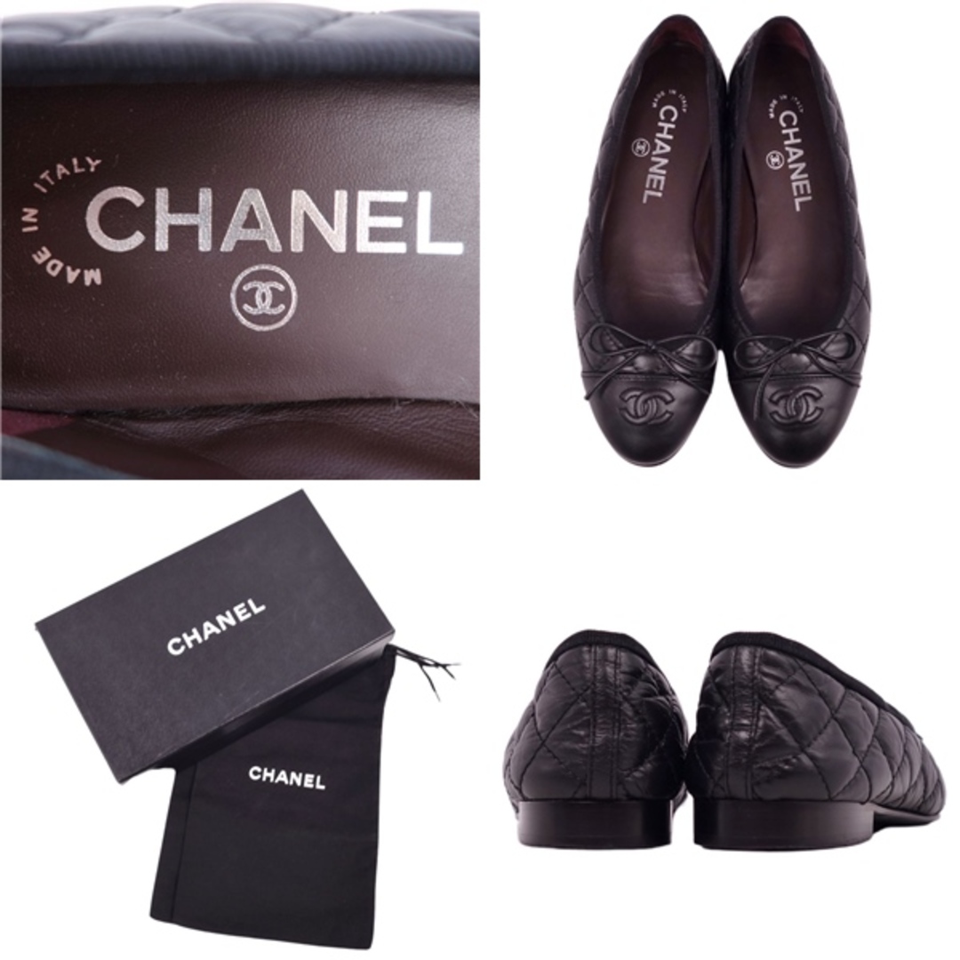 CHANEL(シャネル)の美品 シャネル CHANEL パンプス G26250 マトラッセ ココマーク レザー シューズ 靴 レディース 35 1/2C ブラック レディースの靴/シューズ(ハイヒール/パンプス)の商品写真