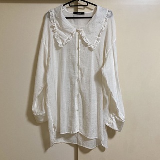 ★☆w closet☆BIGカラーフリルシアーシャツ