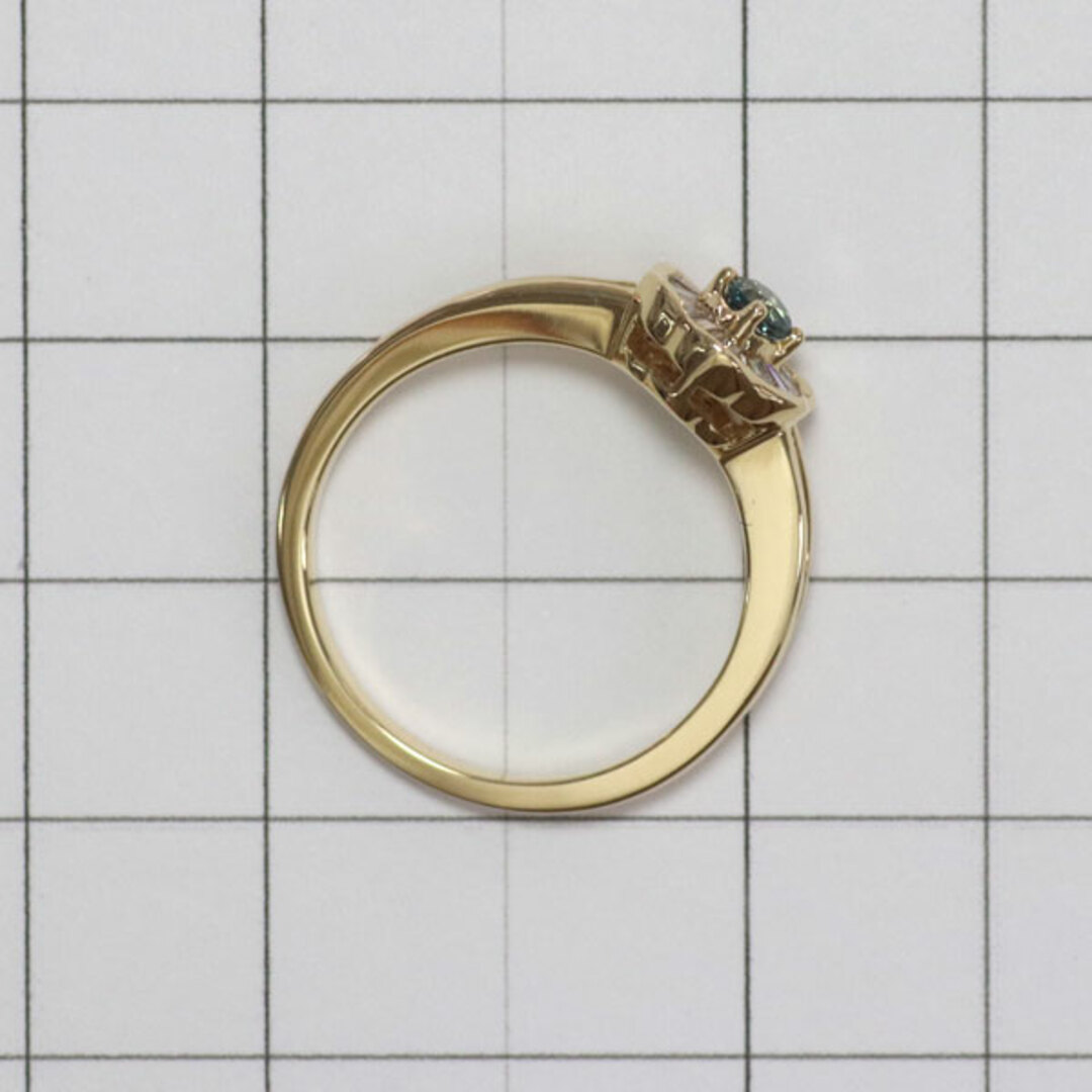 希少 K18YG アレキサンドライト ダイヤモンド リング 0.15ct D0.27ct  レディースのアクセサリー(リング(指輪))の商品写真