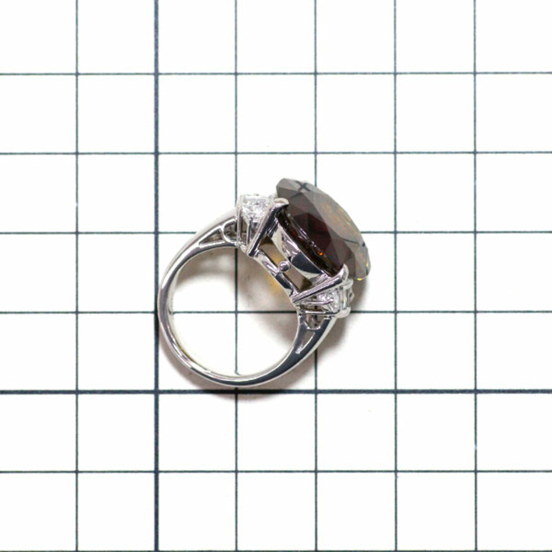 Pt900 スフェーン ダイヤモンド リング 16.73ct D0.82ct レディースのアクセサリー(リング(指輪))の商品写真