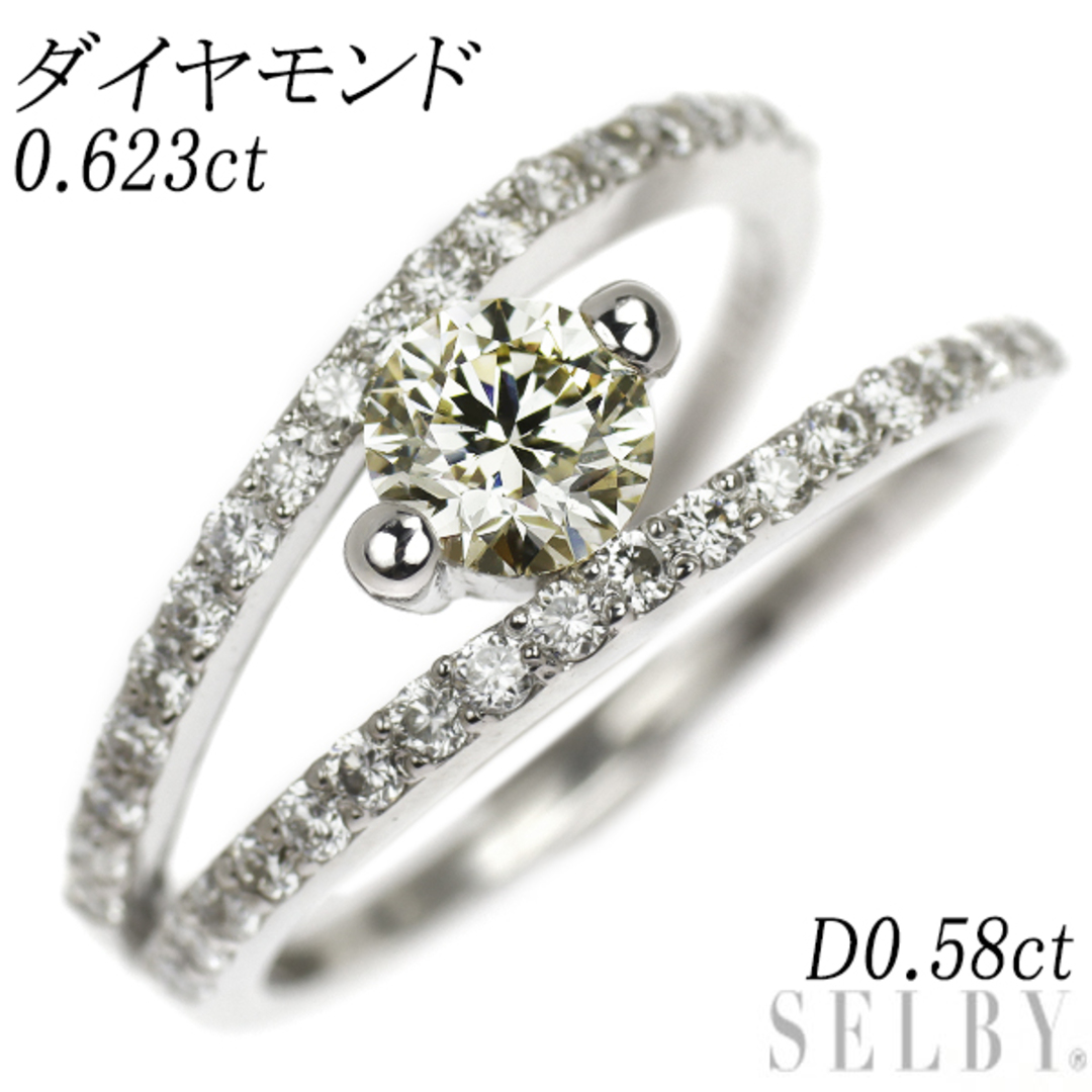 Pt900 ダイヤモンド リング 0.623ct D0.58ct レディースのアクセサリー(リング(指輪))の商品写真