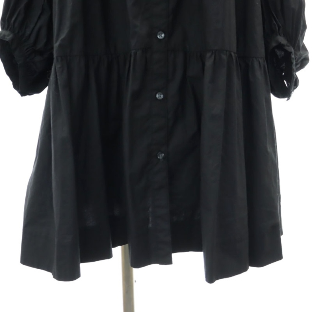 SNIDEL(スナイデル)のスナイデル ORGANICSボリュームミニワンピース 長袖 1 黒 ブラック レディースのワンピース(ミニワンピース)の商品写真
