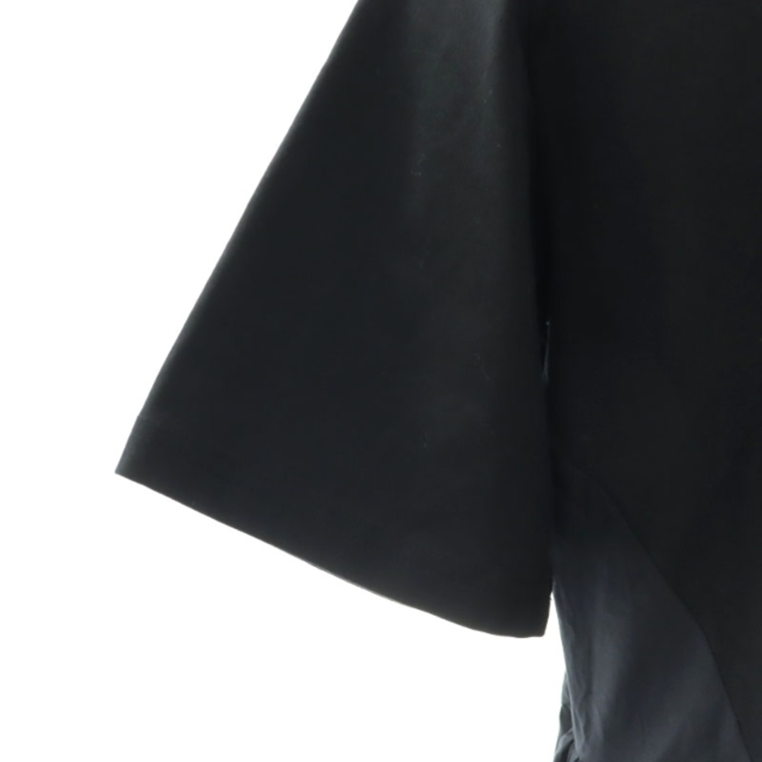 COS(コス)のコス 異素材 切替 ワンピース ドッキングワンピース 半袖 EU XS 黒 レディースのワンピース(ロングワンピース/マキシワンピース)の商品写真