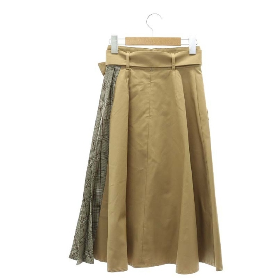 Rirandture(リランドチュール)のリランドチュール トレンチプリーツアシメスカート フレア ロング 0 ベージュ レディースのスカート(ロングスカート)の商品写真