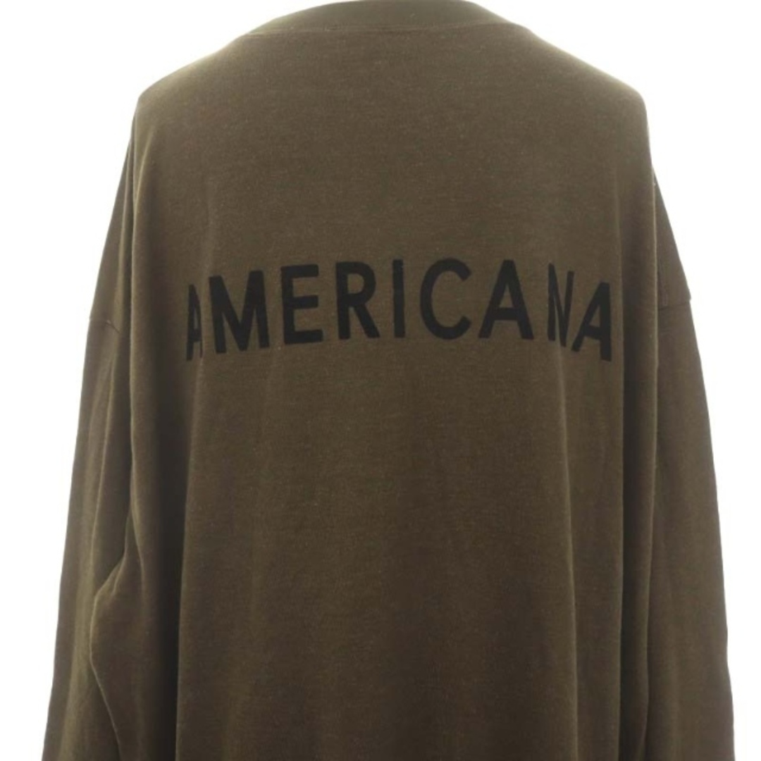 AMERICANA(アメリカーナ)のアメリカーナ ロゴ サイドジップ ワンピース ロング 長袖 カーキ レディースのワンピース(ロングワンピース/マキシワンピース)の商品写真