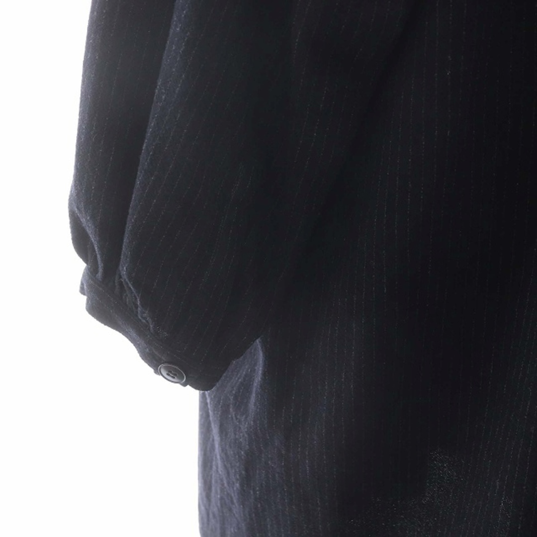 agnes b.(アニエスベー)のアニエスベー ピンストライプシャツワンピース 膝丈 長袖 バンドカラー レディースのワンピース(ひざ丈ワンピース)の商品写真