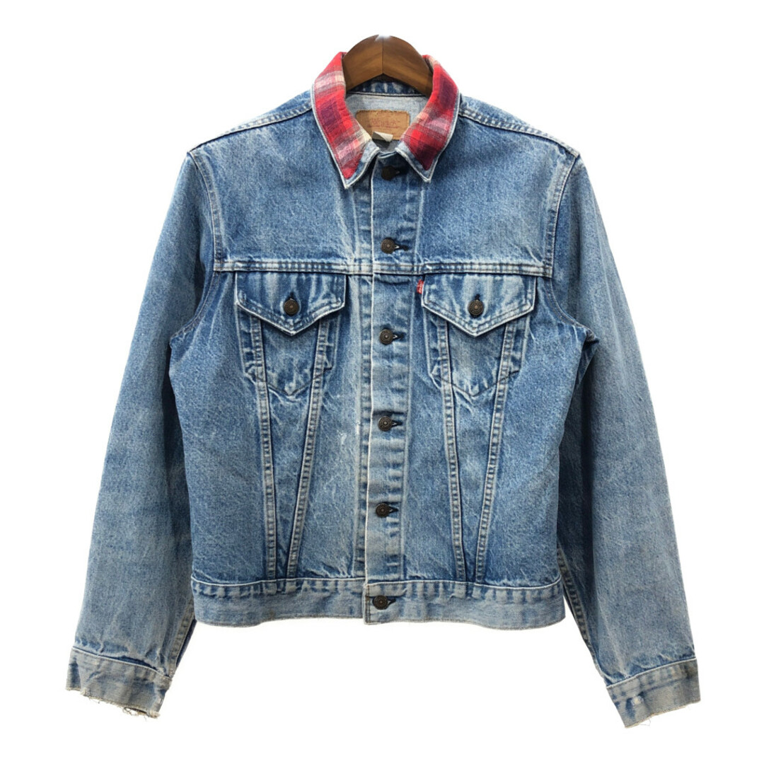 Levi's(リーバイス)の80年代 USA製 Levi's リーバイス 71205-0217 デニムジャケット ブルー (メンズ 44 L) 中古 古着 Q7171 メンズのジャケット/アウター(Gジャン/デニムジャケット)の商品写真